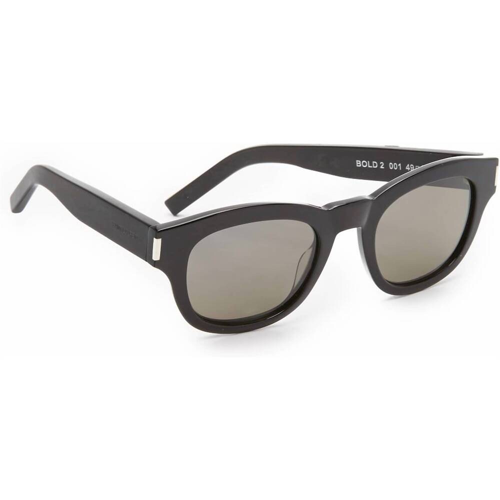 NEW SAINT LAURENT women's bold 2 mineral glass sunglasses in black - Picture 2 of 2
